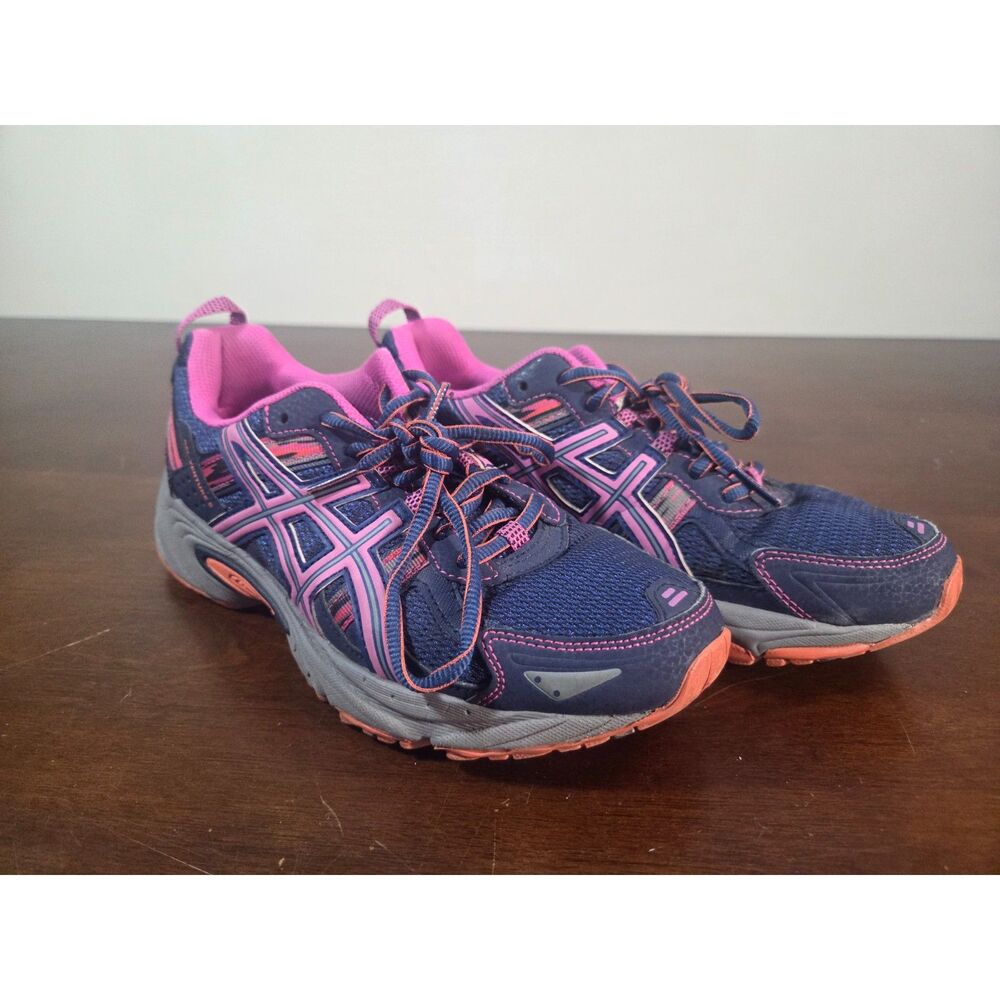 ASICS GEL-VENTURE 5 Women's Running Shoes Pink Purple Mesh Sneakers Size 8